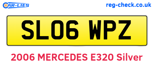 SL06WPZ are the vehicle registration plates.