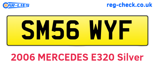 SM56WYF are the vehicle registration plates.