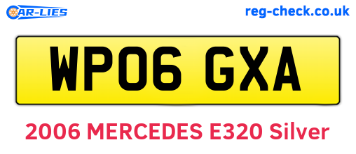 WP06GXA are the vehicle registration plates.