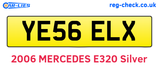 YE56ELX are the vehicle registration plates.