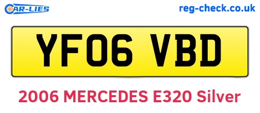 YF06VBD are the vehicle registration plates.
