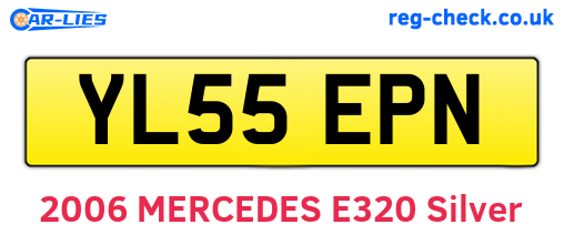 YL55EPN are the vehicle registration plates.