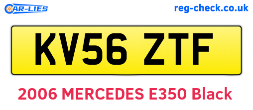KV56ZTF are the vehicle registration plates.