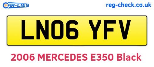 LN06YFV are the vehicle registration plates.