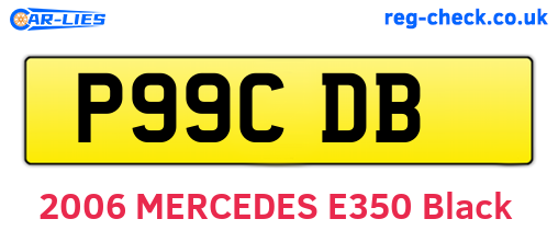 P99CDB are the vehicle registration plates.