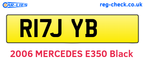R17JYB are the vehicle registration plates.