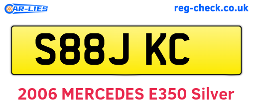 S88JKC are the vehicle registration plates.