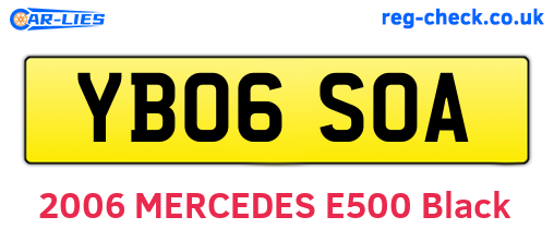 YB06SOA are the vehicle registration plates.