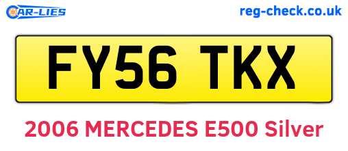 FY56TKX are the vehicle registration plates.