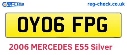 OY06FPG are the vehicle registration plates.