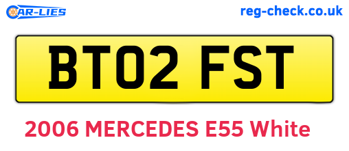 BT02FST are the vehicle registration plates.