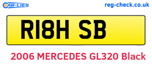 R18HSB are the vehicle registration plates.