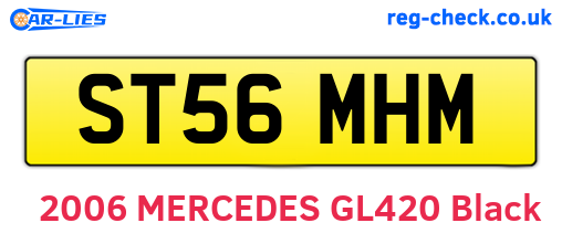 ST56MHM are the vehicle registration plates.
