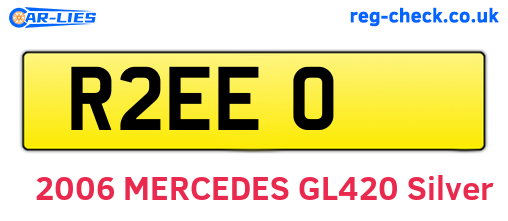 R2EEO are the vehicle registration plates.