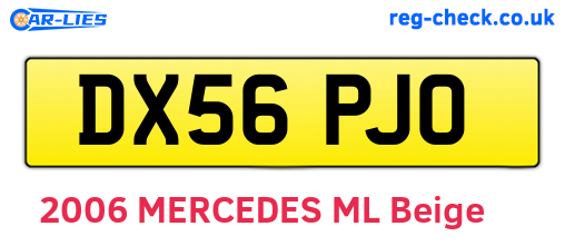 DX56PJO are the vehicle registration plates.