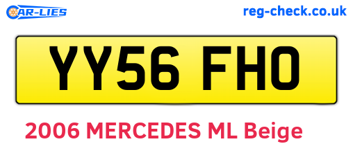 YY56FHO are the vehicle registration plates.