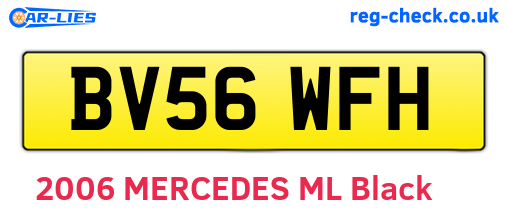 BV56WFH are the vehicle registration plates.