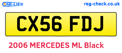 CX56FDJ are the vehicle registration plates.