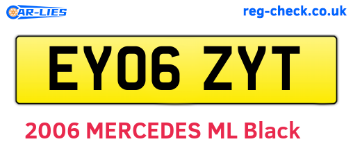 EY06ZYT are the vehicle registration plates.
