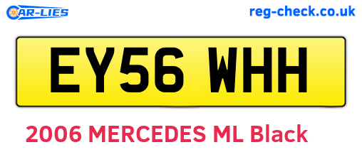 EY56WHH are the vehicle registration plates.