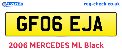 GF06EJA are the vehicle registration plates.