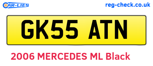 GK55ATN are the vehicle registration plates.