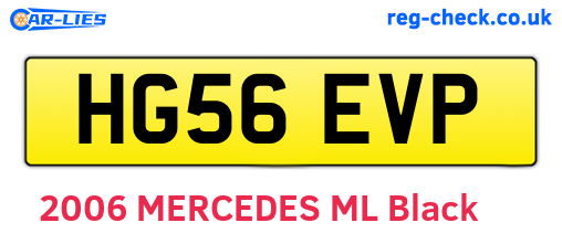 HG56EVP are the vehicle registration plates.
