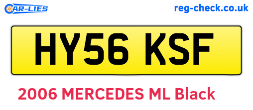 HY56KSF are the vehicle registration plates.