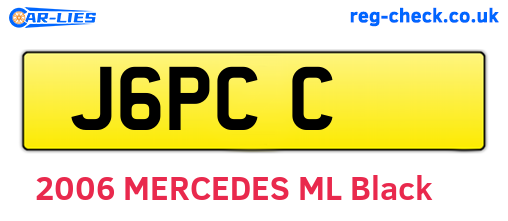J6PCC are the vehicle registration plates.