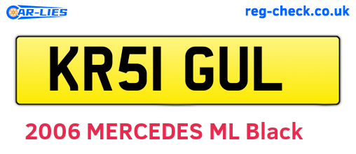 KR51GUL are the vehicle registration plates.