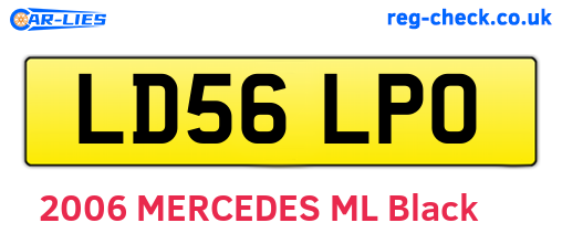 LD56LPO are the vehicle registration plates.