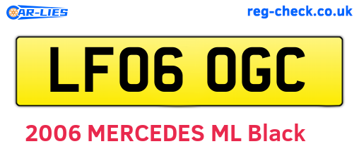 LF06OGC are the vehicle registration plates.