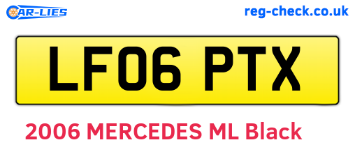 LF06PTX are the vehicle registration plates.