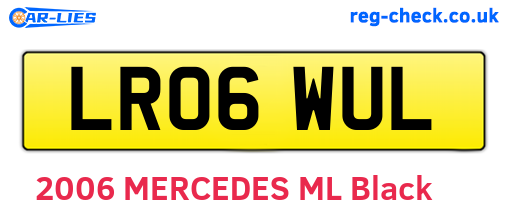 LR06WUL are the vehicle registration plates.