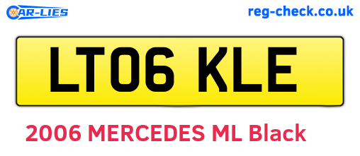 LT06KLE are the vehicle registration plates.