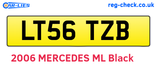 LT56TZB are the vehicle registration plates.