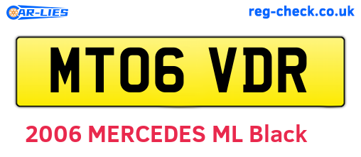 MT06VDR are the vehicle registration plates.