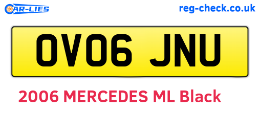 OV06JNU are the vehicle registration plates.