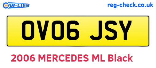 OV06JSY are the vehicle registration plates.