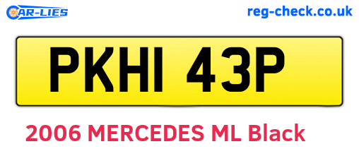 PKH143P are the vehicle registration plates.