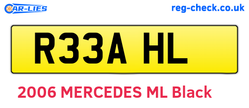 R33AHL are the vehicle registration plates.