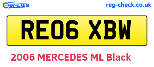 RE06XBW are the vehicle registration plates.
