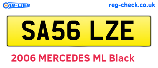 SA56LZE are the vehicle registration plates.