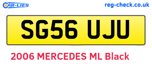 SG56UJU are the vehicle registration plates.