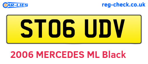 ST06UDV are the vehicle registration plates.