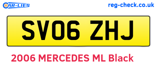 SV06ZHJ are the vehicle registration plates.