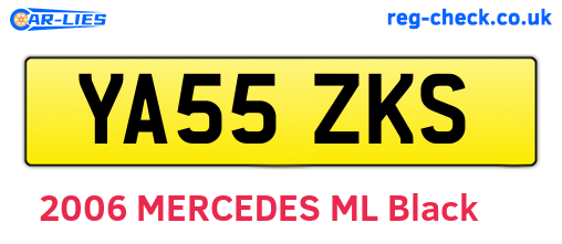 YA55ZKS are the vehicle registration plates.