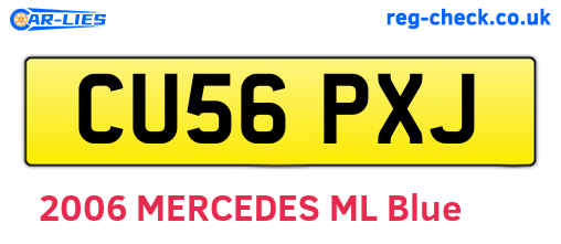 CU56PXJ are the vehicle registration plates.