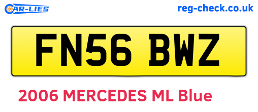 FN56BWZ are the vehicle registration plates.