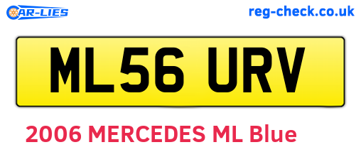 ML56URV are the vehicle registration plates.